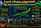 4 நாள் சரிவுக்கு முற்றுப்புள்ளி.. உயர்வுடன் முடிந்த இந்திய பங்குச் சந்தை