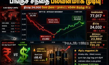 பங்குச் சந்தை பலவீனம்: சென்செக்ஸ் சரிவு – நிஃப்டி 24,000 மேல் நிலை