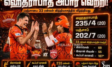 ஹைதராபாத் அதிரடி வெற்றி: பஞ்சாபை 33 ரன்களில் சாய்த்தது