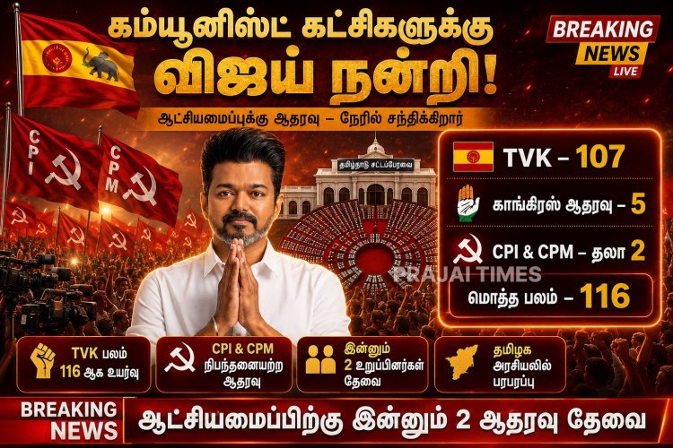 கம்யூனிஸ்ட் கட்சிகளுக்கு நேரில் நன்றி தெரிவிக்க உள்ளார் விஜய்