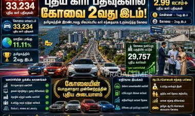 புதிய கார் பதிவில் கோவை அசத்தல்: மாநில அளவில் 2வது இடம் பிடித்தது