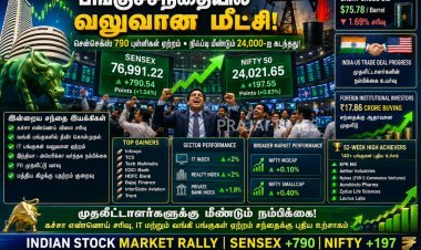 பங்குச் சந்தை அதிரடி மீட்சி.. சென்செக்ஸ் 790 புள்ளிகள் பாய்ச்சி, நிஃப்டி மீண்டும் 24,000 புள்ளிகளை கடந்தது!