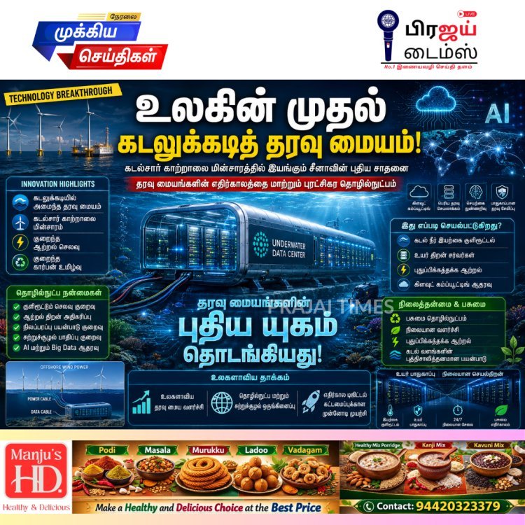 உலகின் முதல் கடலுக்கடியில் அமைந்த வணிக தரவு மையம்: சீனா புதிய சாதனை