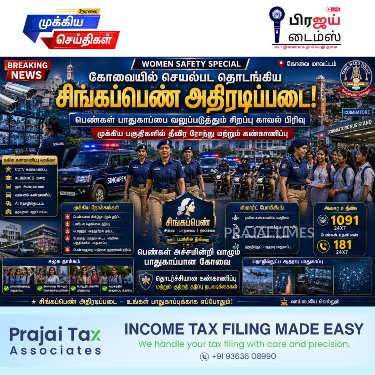 கோவையில் செயல்படத் தொடங்கிய சிங்கப்பெண் அதிரடிப்படை: பெண்கள் பாதுகாப்புக்கு புதிய பலம்