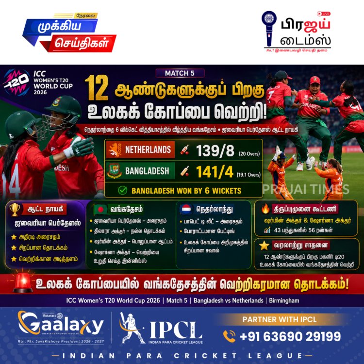 12 ஆண்டுகளுக்குப் பிறகு உலகக் கோப்பையில் வெற்றி: நெதர்லாந்தை வீழ்த்திய வங்கதேசம்