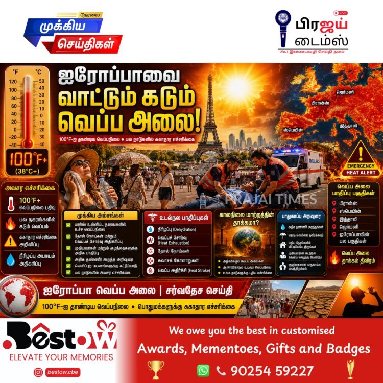 ஐரோப்பாவை வாட்டும் வெப்ப அலை.. 100°F-ஐ தாண்டிய வெப்பத்தால் மக்கள் அவதி!