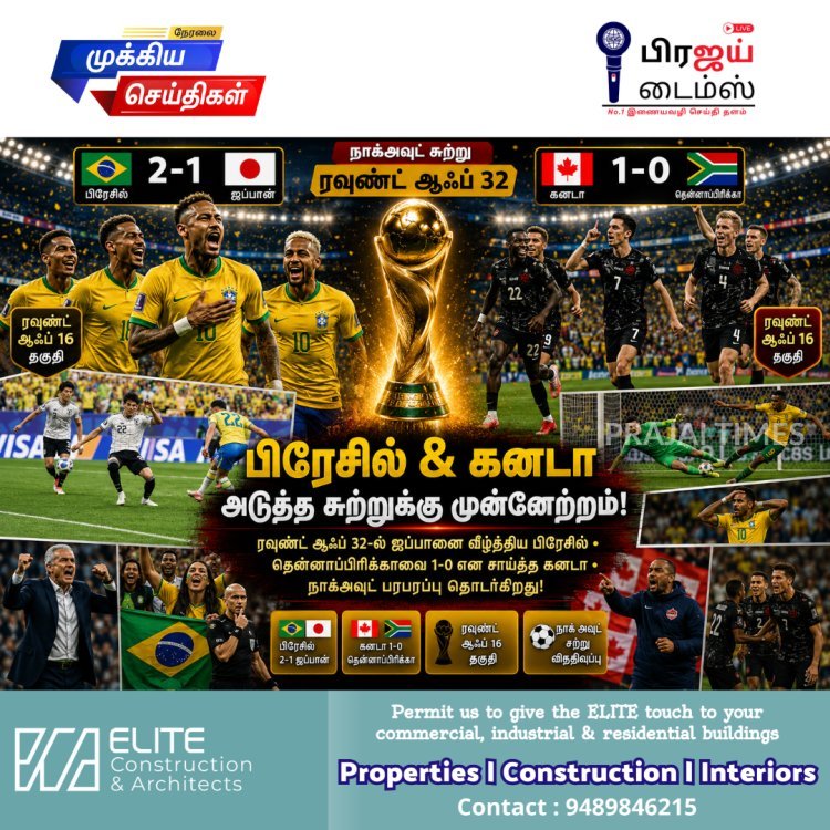 பிரேசில், கனடா காலிறுதிக்கு முன்னேற்றம்... நாக்அவுட் சுற்றில் பரபரப்பு!