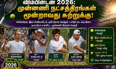 விம்பிள்டன் 2026: ஸ்வியாடெக், ஸ்வெரெவ், டிமிட்ரோவ் உள்ளிட்ட நட்சத்திரங்கள் 3வது சுற்றுக்கு முன்னேற்றம்!