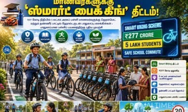 அரசுப் பள்ளி மாணவர்களுக்கு 'ஸ்மார்ட் பைக்கிங்' திட்டம்: ₹277 கோடியில் ஹெல்மெட்டுடன் சைக்கிள்கள் வழங்கும் தமிழ்நாடு அரசு