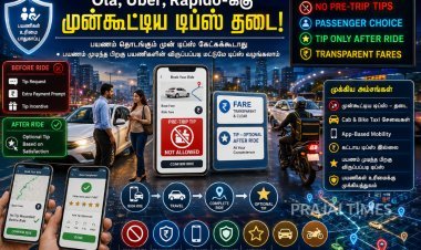 ஓலா, உபர், ரேபிடோவில் பயணம் தொடங்கும் முன் டிப்ஸ் கேட்கத் தடை: அரசு அதிரடி உத்தரவு