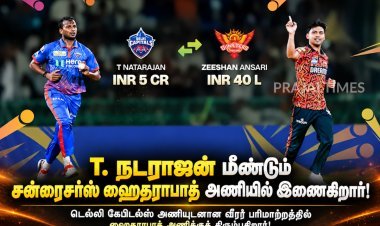 டி. நடராஜன் மீண்டும் சன்ரைசர்ஸ் ஹைதராபாத் அணியில் இணைகிறார்!